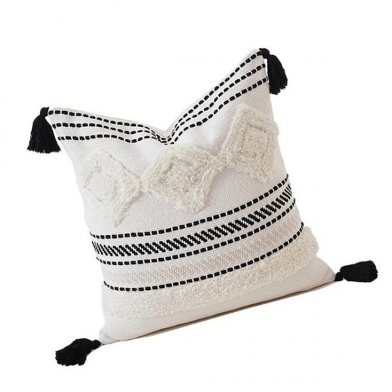 Modern Jacquard Decorative Pillow Cover 45cm Square Pillow Sleeve Throw Cushion