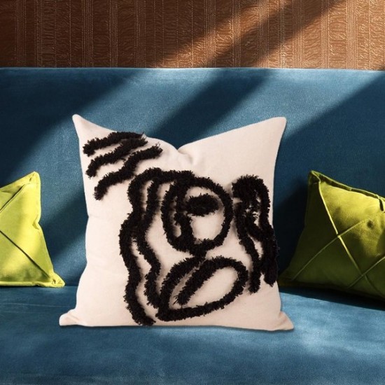 Tufted Abstract Pattern Throw Pillow for Case Morocan Woven Textured Cushion Cov