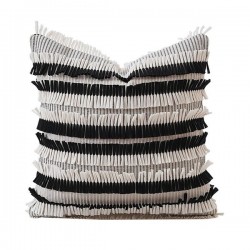 Throw Cushion Cover Jacquard Cotton Pillowcase 45x45cm Geometric Design