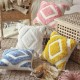 Morocco Throw Pillow for Case Minimalist Diamond Pattern Tufted Tassel Cushion C