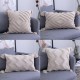 Boho Tufted Throw Pillow Cover with Handwoven Stripes Tassel Home Decor Handmade