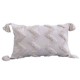 Boho Tufted Throw Pillow Cover with Handwoven Stripes Tassel Home Decor Handmade