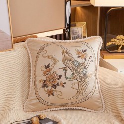Luxury Jacquard Pillow Covers - High-Density Bed Backrest & Sofa Throw Pillows with