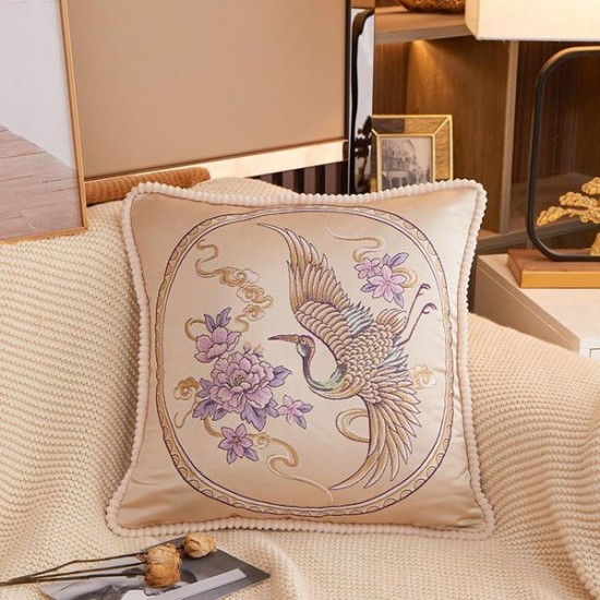 Luxury Jacquard Pillow Covers - High-Density Bed Backrest & Sofa Throw Pillows with