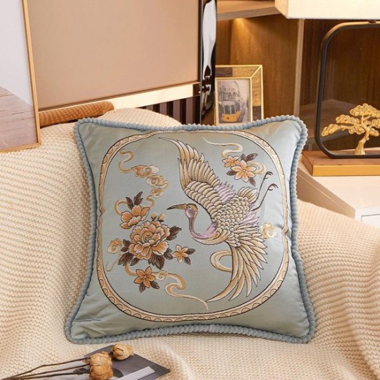 Luxury Jacquard Pillow Covers - High-Density Bed Backrest & Sofa Throw Pillows with