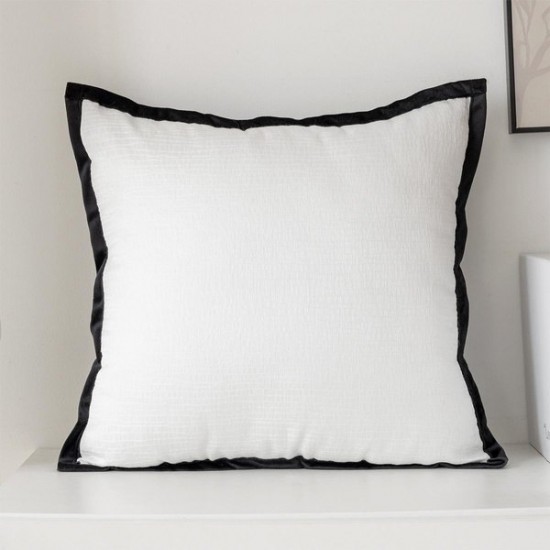 Luxury Black and White Throw Pillow Covers - Modern Minimalist Sofa & Bedroom Decor