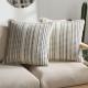 Luxury Dot Pattern Throw Pillow with Faux Fur Trim for Sofa and Bed