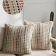 Luxury Dot Pattern Throw Pillow with Faux Fur Trim for Sofa and Bed