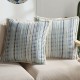 Luxury Dot Pattern Throw Pillow with Faux Fur Trim for Sofa and Bed