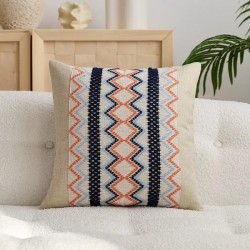 Wabi-Sabi Organic Linen Throw Pillow Covers | Natural Beige Boho Chic Sofa Cushions for