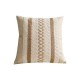 Wabi-Sabi Organic Linen Throw Pillow Covers | Natural Beige Boho Chic Sofa Cushions for