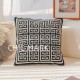Geometric Embroidered Velvet Throw Pillow Cover - Modern Boho Cushion for Sofa, Bed, and