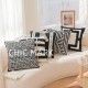 Geometric Embroidered Velvet Throw Pillow Cover - Modern Boho Cushion for Sofa, Bed, and