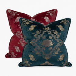 Modern Oriental Luxury Throw Pillows | Velvet Cushion Covers for Sofa & Bed