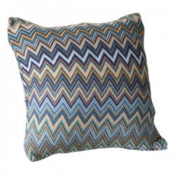 Bohemian Throw Pillow Cover with Ethnic Stripes and Knit Texture