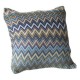Bohemian Throw Pillow Cover with Ethnic Stripes and Knit Texture