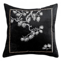 Modern Oriental Pine Tree Cushion Cover | Luxury Embroidery Throw Pillow for Sofa and Bed