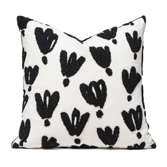 Moroccan Style Embroidered Throw Pillow Cover | Boho Chic Cushion for Bedroom Decor