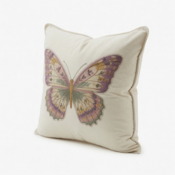 Vintage Butterfly Throw Pillow - Decorative Accent Cushion for Sofa and Bed