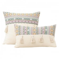 Bohemian Tassel Throw Pillow Cover | Handmade Vintage Cushion for Sofa, Bed, or Office