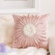 Sunflower Throw Pillow Cover | Daisy Print Bohemian Decor for Bedroom & Office