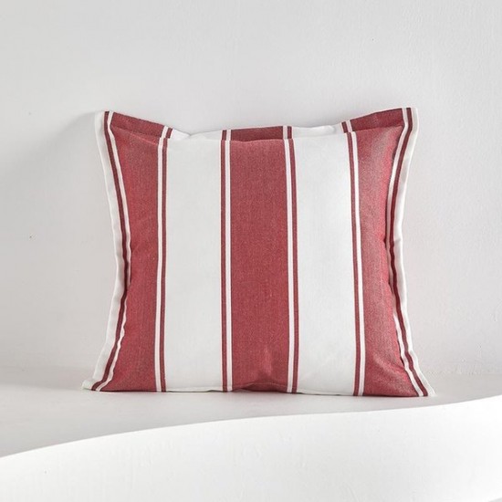 Red and White Checkered Fringe Throw Pillow Cover for Sofa and Home Decor