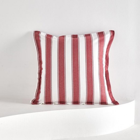 Red and White Checkered Fringe Throw Pillow Cover for Sofa and Home Decor