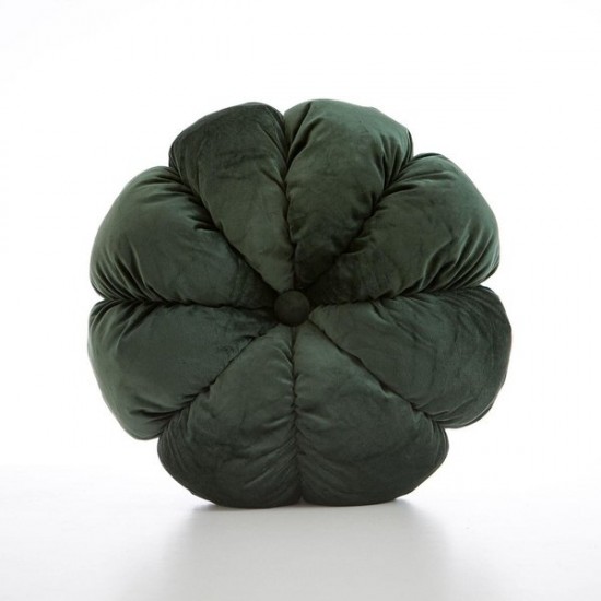 Velvet Floral Throw Pillow Modern Boho Decor Round Flower Cushion for Sofa