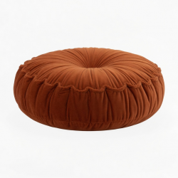 Dutch Velvet Pumpkin Pillow Round Sofa Cushion Hand-Pleated Wheel Throw Pillow