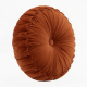 Dutch Velvet Pumpkin Pillow Round Sofa Cushion Hand-Pleated Wheel Throw Pillow
