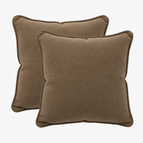 Vintage Brown Throw Pillows - Soft Textured Cushion Covers for Sofa and Living Room Decor