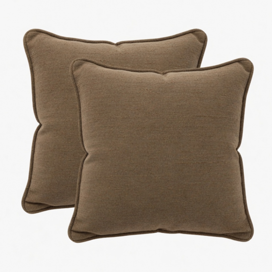 Vintage Brown Throw Pillows - Soft Textured Cushion Covers for Sofa and Living Room Decor
