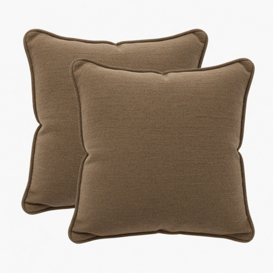 Vintage Brown Throw Pillows - Soft Textured Cushion Covers for Sofa and Living Room Decor