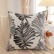 Linen Throw Pillow Cover - Minimalist Lumbar Support Cushion for Office & Home