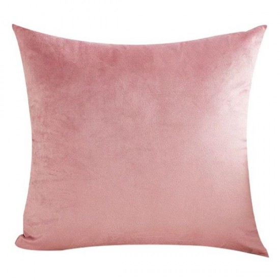 Velvet Throw Pillow Cover for Sofa and Bedroom - Lumbar Support Cushion in Solid Colors