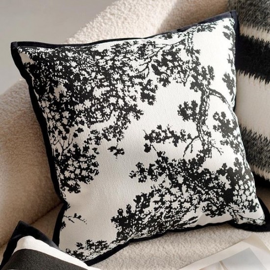 Modern Minimalist Throw Pillow | Luxury Velvet Cushion Cover with Insert for Sofa, Bed,