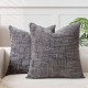 Chunky Chenille Throw Pillow Cover with Textured Bamboo Pattern