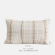Nordic Plaid Throw Pillow | Cozy Beige and Brown Cushion for Sofa and Bed Decor