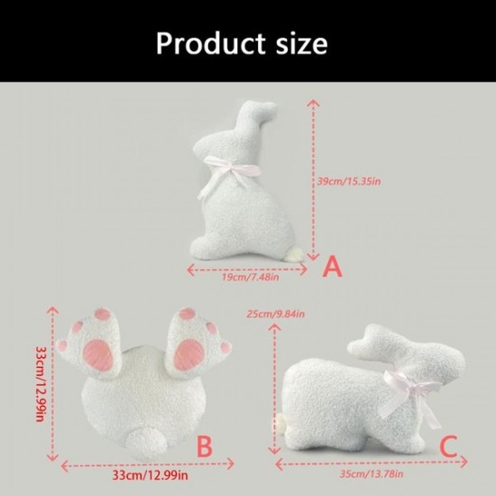 Bunnies Shaped Pillow Easter Rabbit Throw Pillow Home Decors Decorative Pillow
