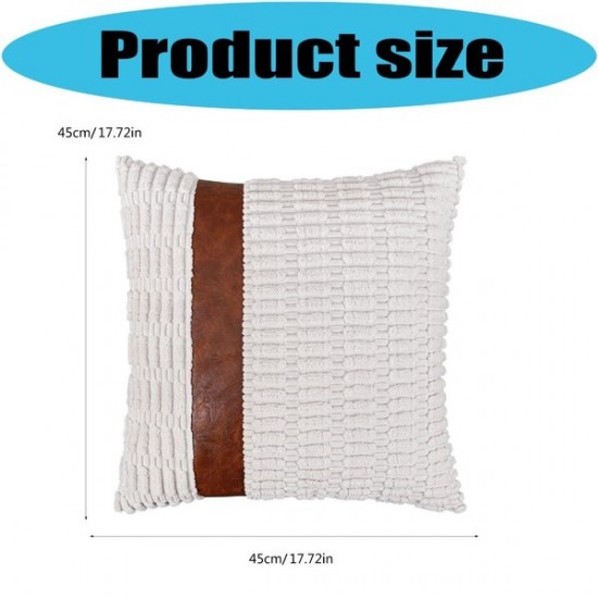 Corduroy Striped Texture Throw Pillow Case Faux Accent Cushion Cover