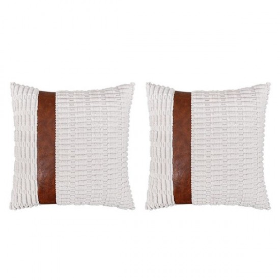 Corduroy Striped Texture Throw Pillow Case Faux Accent Cushion Cover