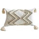 Nordic Style Boho Throw Pillow for Case Woven Tufted Geometric Striped Cotton Cushion