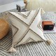 Nordic Style Boho Throw Pillow for Case Woven Tufted Geometric Striped Cotton Cushion