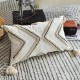 Nordic Style Boho Throw Pillow for Case Woven Tufted Geometric Striped Cotton Cushion