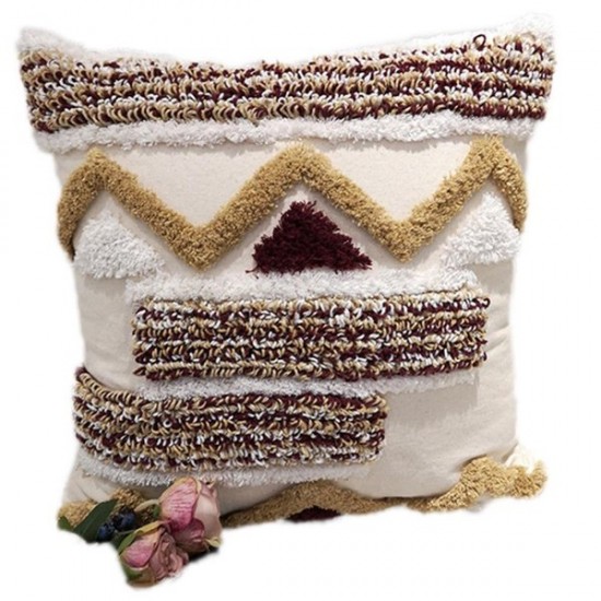 Nordic Throw Pillow Cover Tribal Bohemian Tufted Pillowcase Super Soft Cushion Covers for
