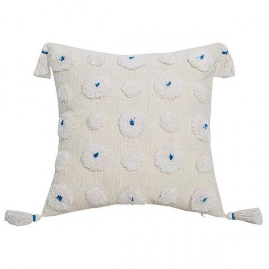 Nordic Woven Throw Pillow for Case Tassel Tufted Circle Dots Square Cushion Cove