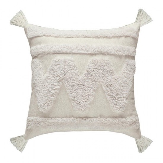 Nordic Boho Minimalist White Throw Pillow for Case Wave Striped Tufted Textured