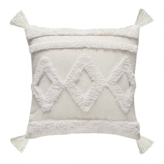Nordic Boho Minimalist White Throw Pillow for Case Wave Striped Tufted Textured