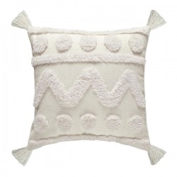 Nordic Boho Minimalist White Throw Pillow for Case Wave Striped Tufted Textured