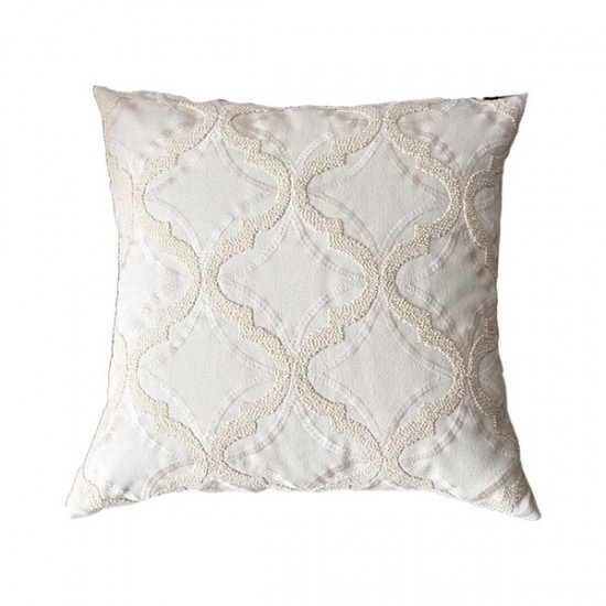 Nordic Cotton Linen Throw Pillow for Case Embroidery Vintage Geometric Plaid Flower